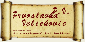 Prvoslavka Veličković vizit kartica